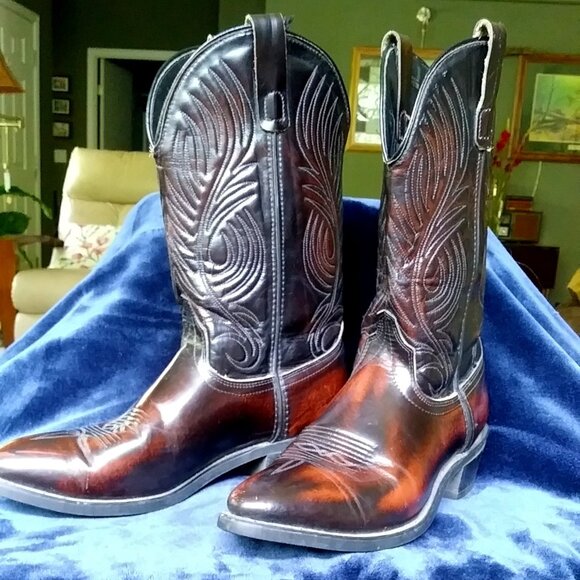 Laredo Men's Leather Western Cowboy Boots Size 11D - Picture 1 of 14